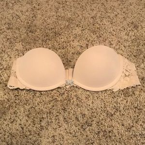 Nude strapless push up bra